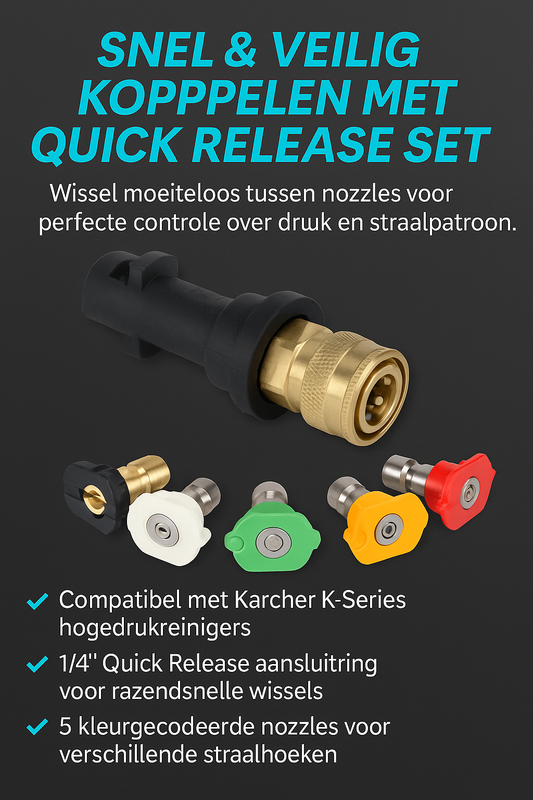 Karcher K-Series 1/4″ Quick Release Adapter & Nozzle set